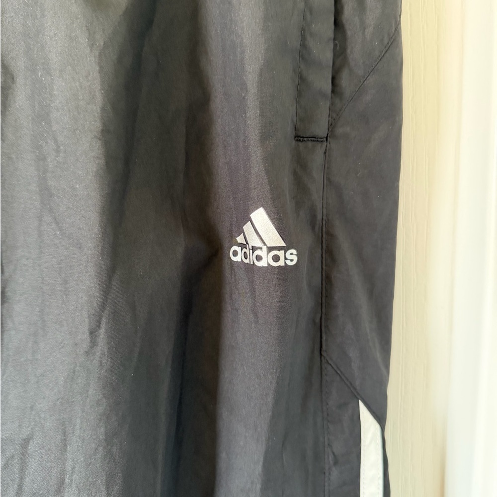 Adidas Black Athletic Pants with White Accents Size-M - Picture 2 of 9